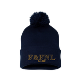 Feathers & Flies Pom-Pom Cuffed Beanie