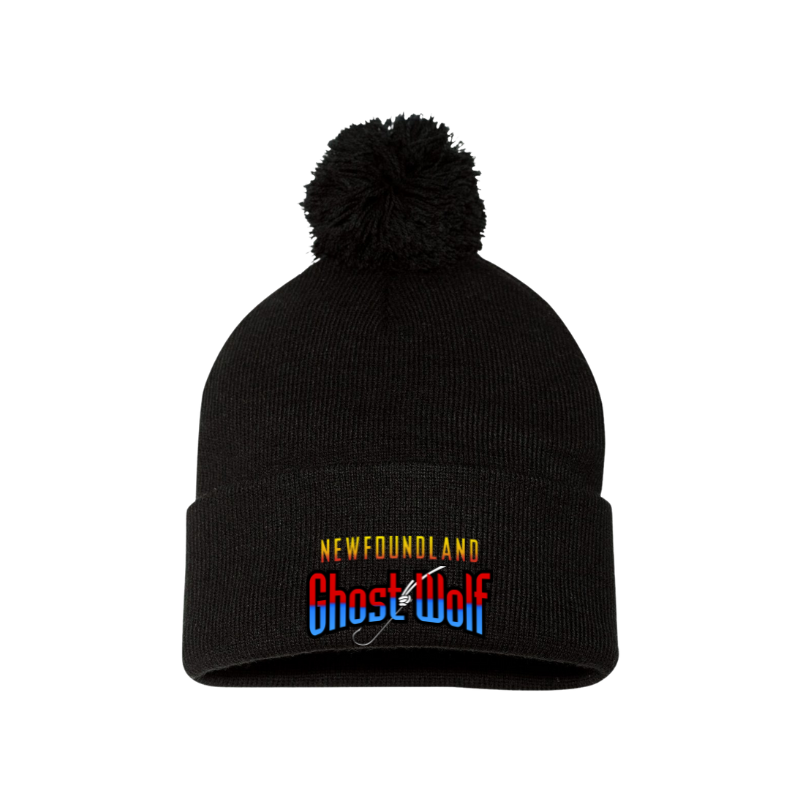 NL Ghost Wolf Pom-Pom Beanie