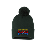 NL Ghost Wolf Pom-Pom Beanie