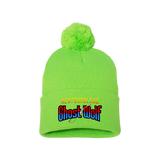 NL Ghost Wolf Pom-Pom Beanie
