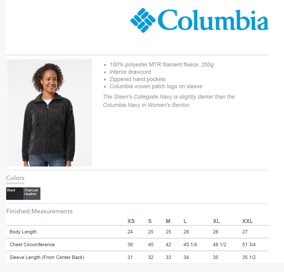 Tricon Elementary Womens Columbia™ Fleece Full-Zip Jacket