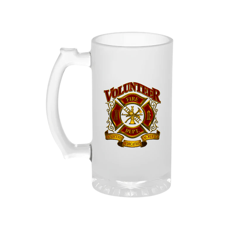 Volunteer Firefighter Frosted Beer Stein