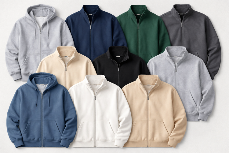 Blank Adult Full Zips & 1/4 Zip Sweatshirts