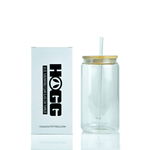 16oz SUBLIMATION CLEAR GLASS CAN TUMBLER