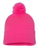 Sportsman 12" Pom-Pom Cuffed Beanie
