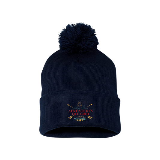 Ashley Hann - Adventures Off Grid Pom-Pom Cuffed Beanie