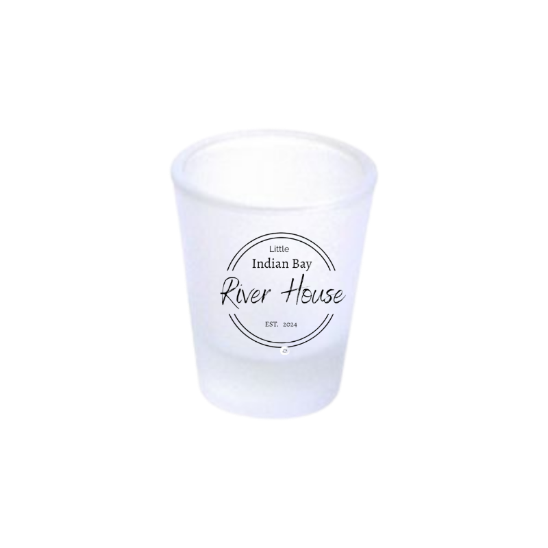Little Indian Bay River House Frosted Shot Glass