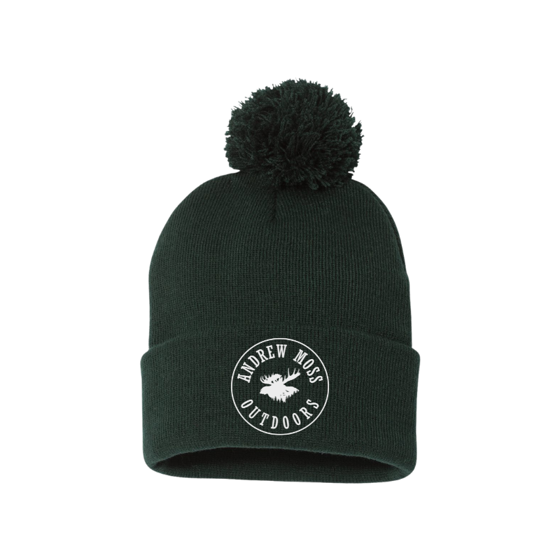 Andrew Moss Outdoors  Pom-Pom Cuffed Beanie