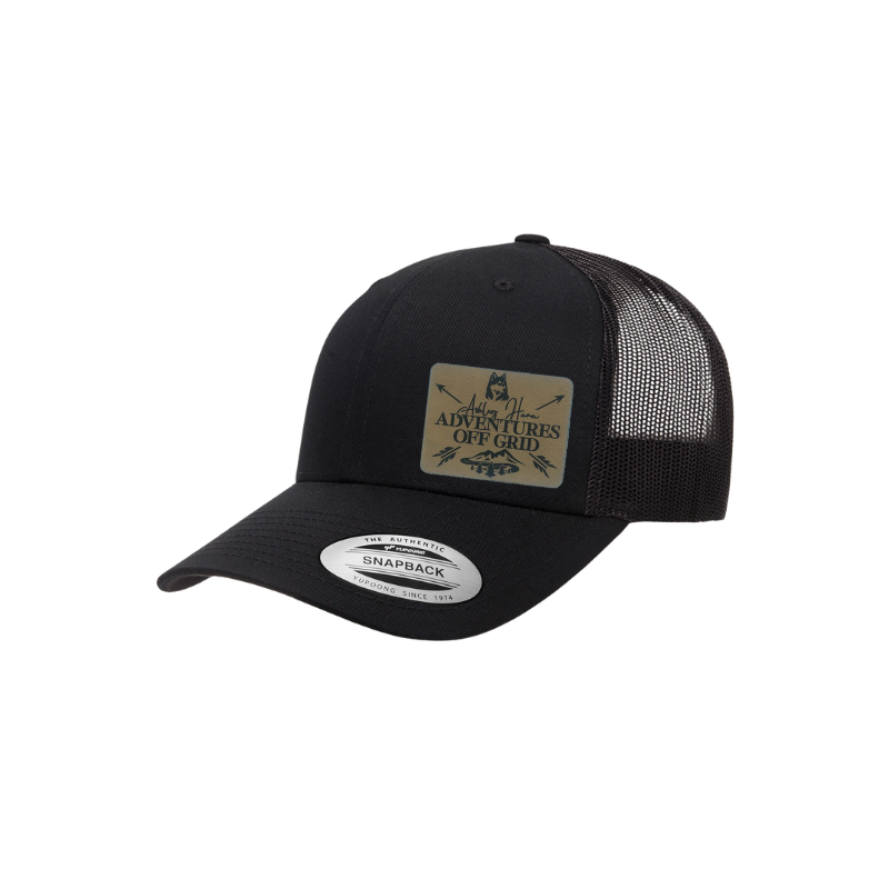 Ashley Hann - Adventures Off Grid Laser Engraved Patch Trucker Cap