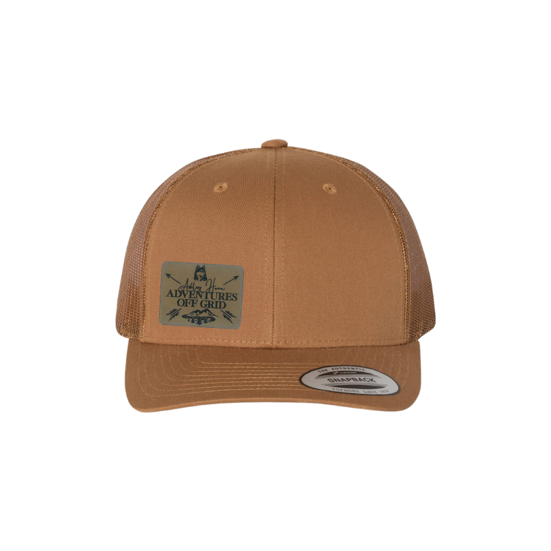 Ashley Hann - Adventures Off Grid Laser Engraved Patch Trucker Cap