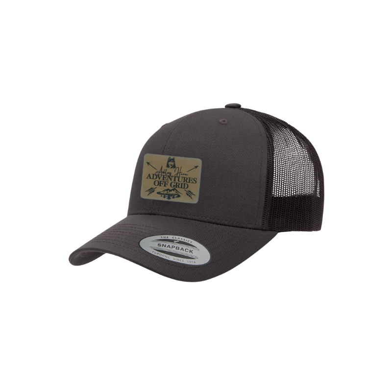 Ashley Hann - Adventures Off Grid Laser Engraved Patch Trucker Cap
