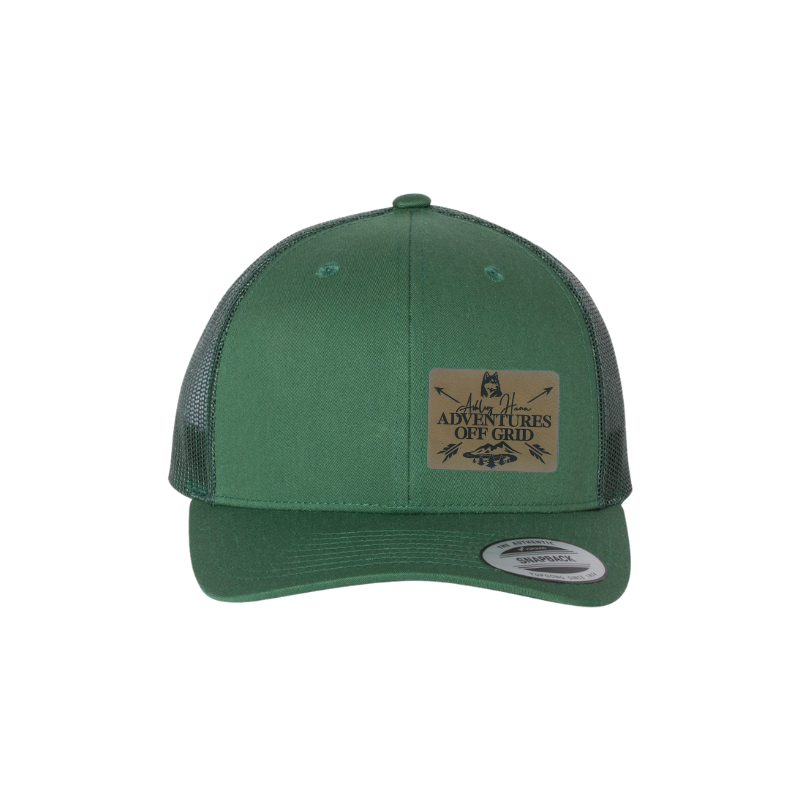 Ashley Hann - Adventures Off Grid Laser Engraved Patch Trucker Cap