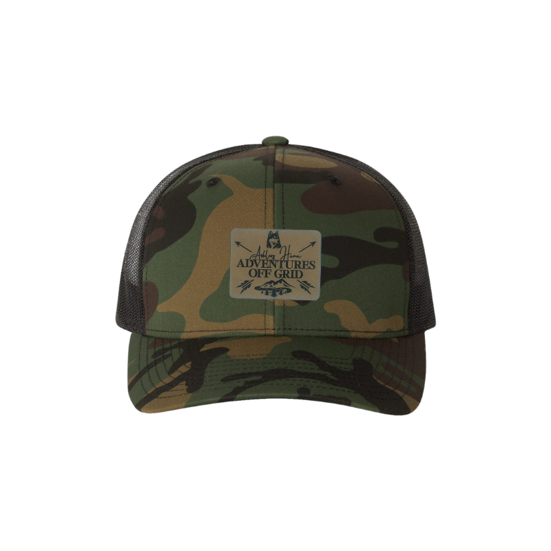 Ashley Hann - Adventures Off Grid Laser Engraved Patch Trucker Cap