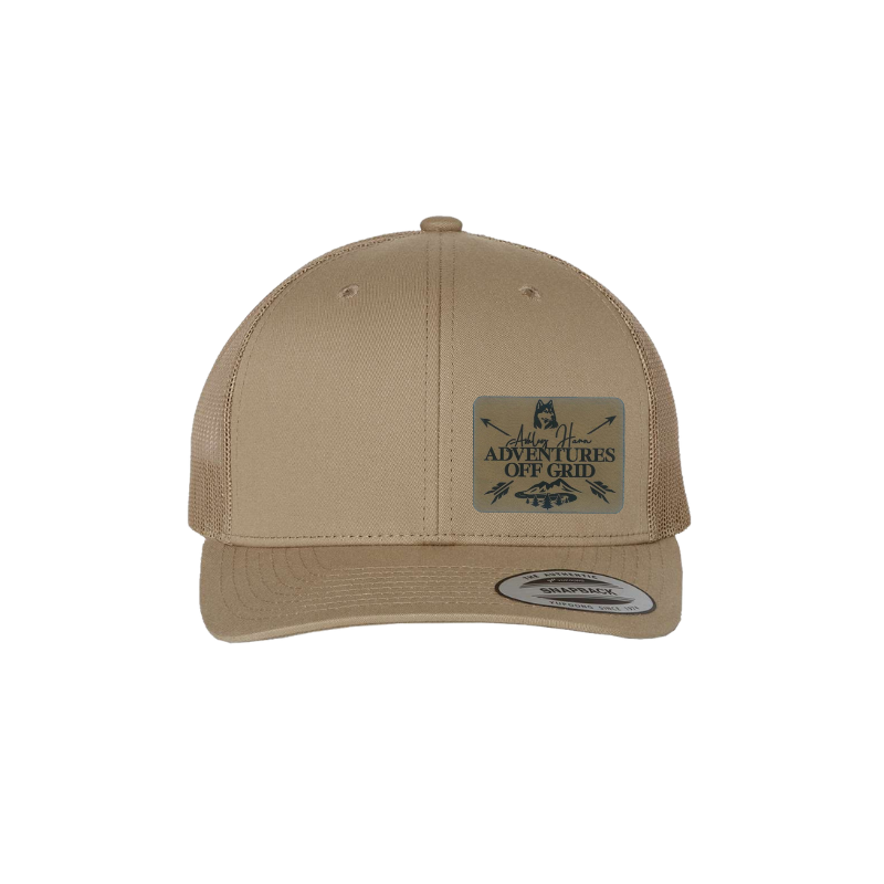 Ashley Hann - Adventures Off Grid Laser Engraved Patch Trucker Cap