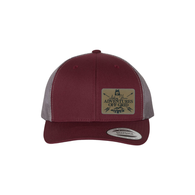 Ashley Hann - Adventures Off Grid Laser Engraved Patch Trucker Cap