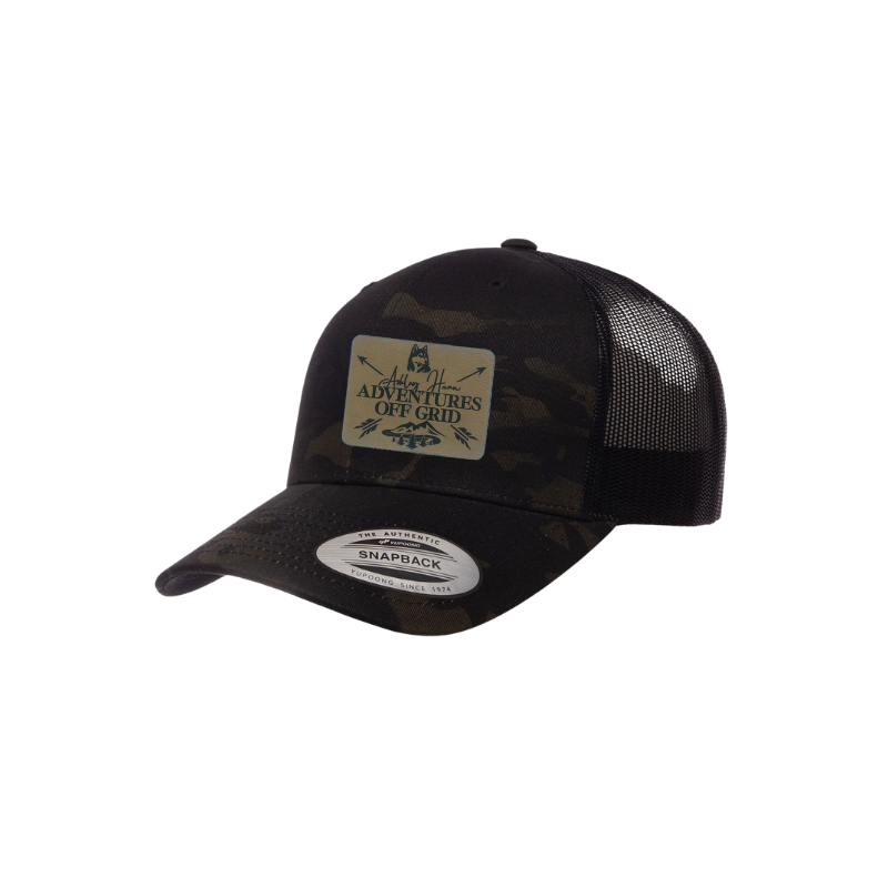 Ashley Hann - Adventures Off Grid Laser Engraved Patch Trucker Cap
