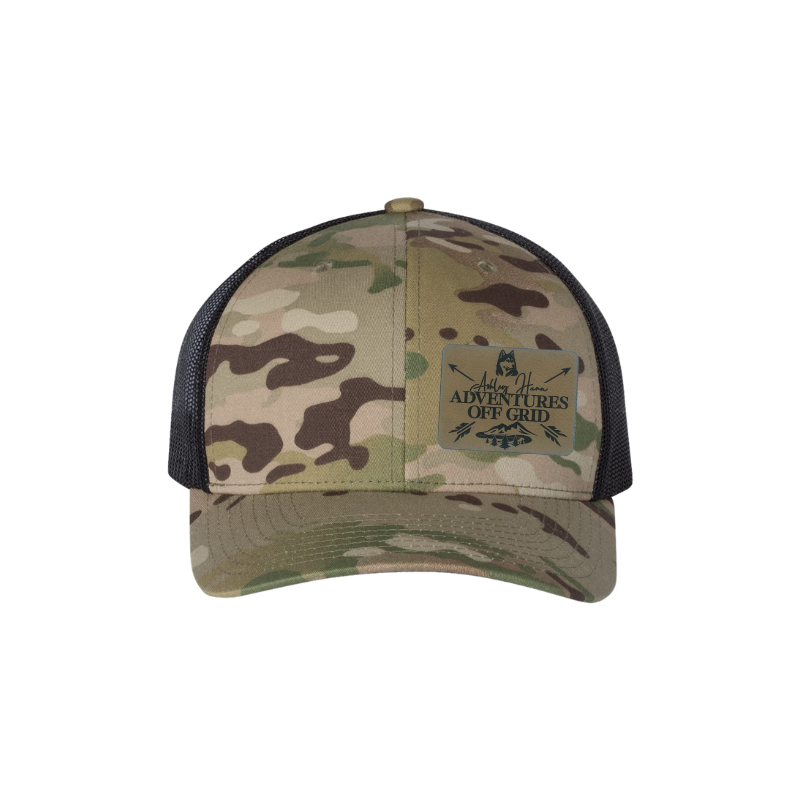 Ashley Hann - Adventures Off Grid Laser Engraved Patch Trucker Cap
