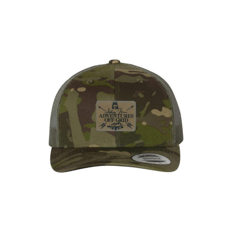 Ashley Hann - Adventures Off Grid Laser Engraved Patch Trucker Cap