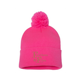 Feathers & Flies Pom-Pom Cuffed Beanie