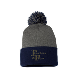 Feathers & Flies Pom-Pom Cuffed Beanie