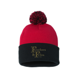 Feathers & Flies Pom-Pom Cuffed Beanie