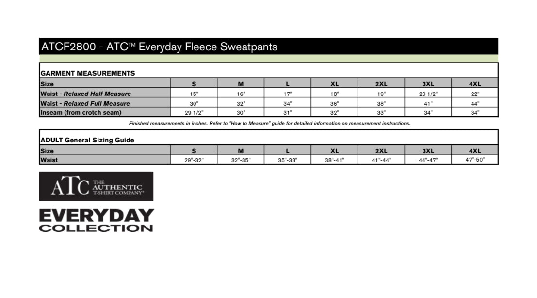 Tricon Elementary Adult Everyday Fleece Sweatpants