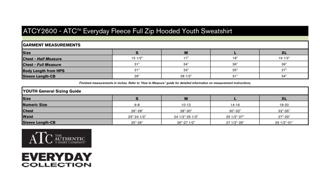 Tricon Elementary Youth Full Zip Hoodies