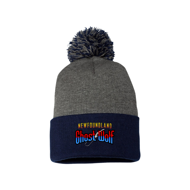 NL Ghost Wolf Pom-Pom Beanie