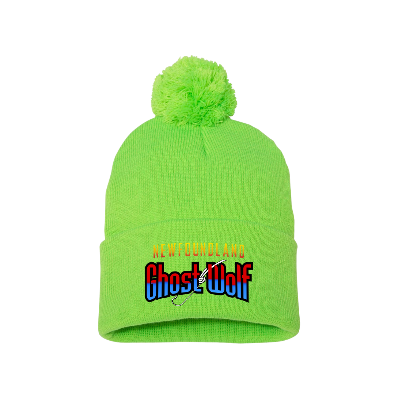 NL Ghost Wolf Pom-Pom Beanie