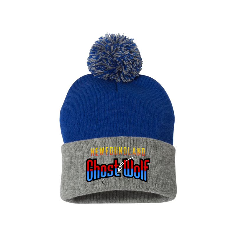 NL Ghost Wolf Pom-Pom Beanie