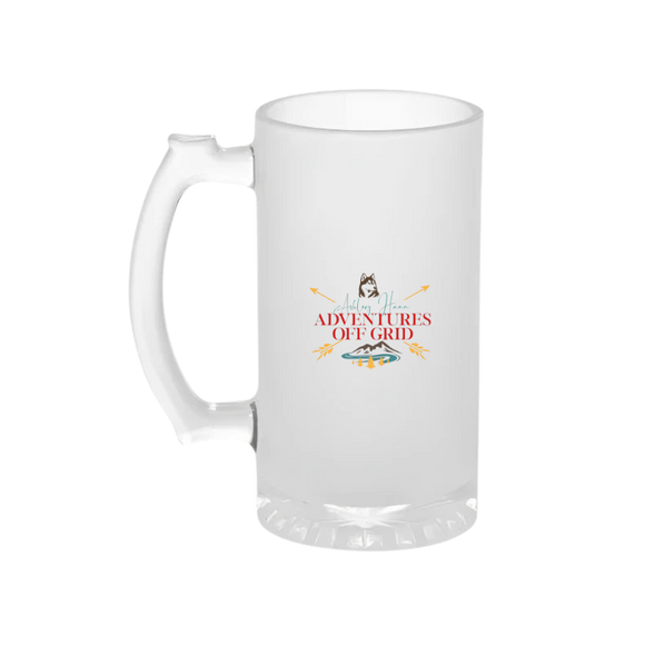 Ashley Hann Adventures Off Grid Frosted Beer Stein
