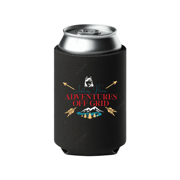 Ashley Hann Adventures Off Grid Can Koozies