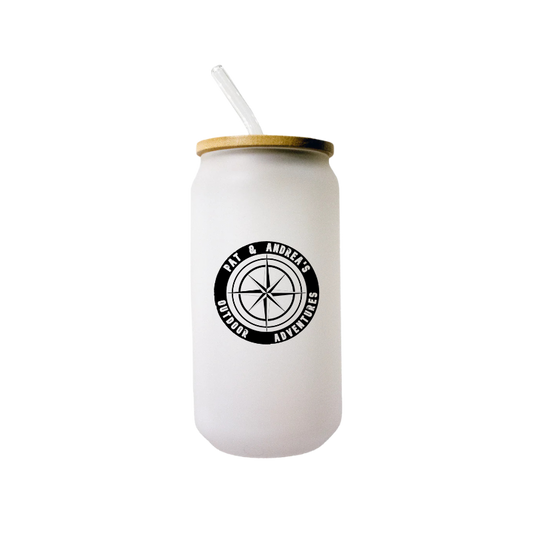 Pat and Andrea's Outdoor Adventures Beer Can Glass