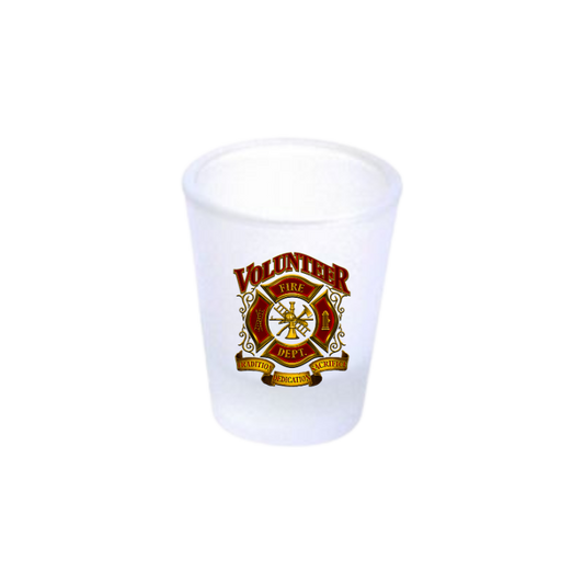 Volunteer Firefighter Frosted Shot Glass