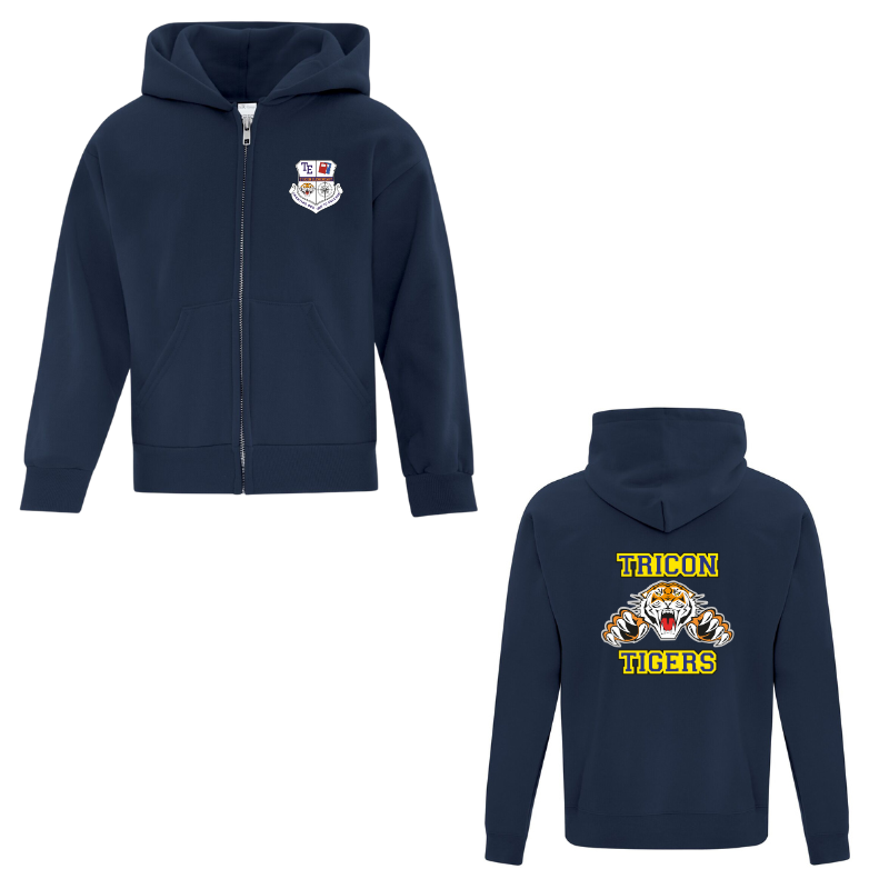 Tricon Elementary Youth Full Zip Hoodies