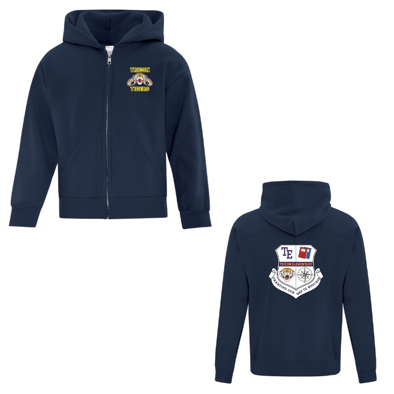 Tricon Elementary Youth Full Zip Hoodies