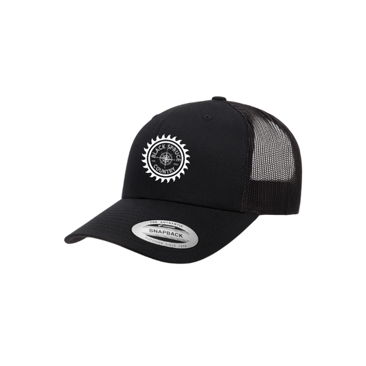 Retro Trucker Hat – Black Spruce Country Mesh Cap