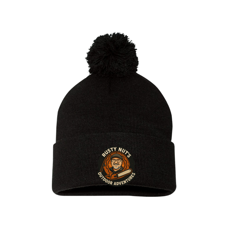 Rusty Nut's Outdoor Adventures Pom-Pom Beanie