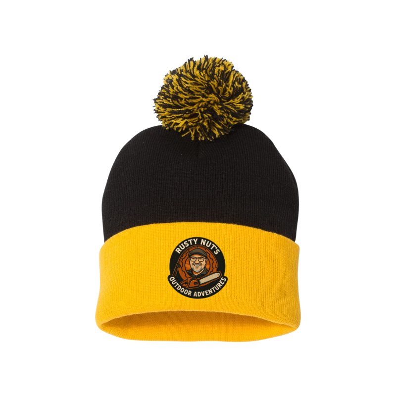 Rusty Nut's Outdoor Adventures Pom-Pom Beanie