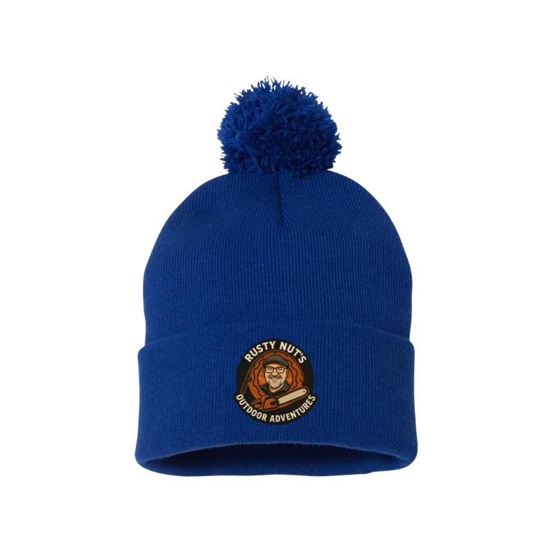 Rusty Nut's Outdoor Adventures Pom-Pom Beanie