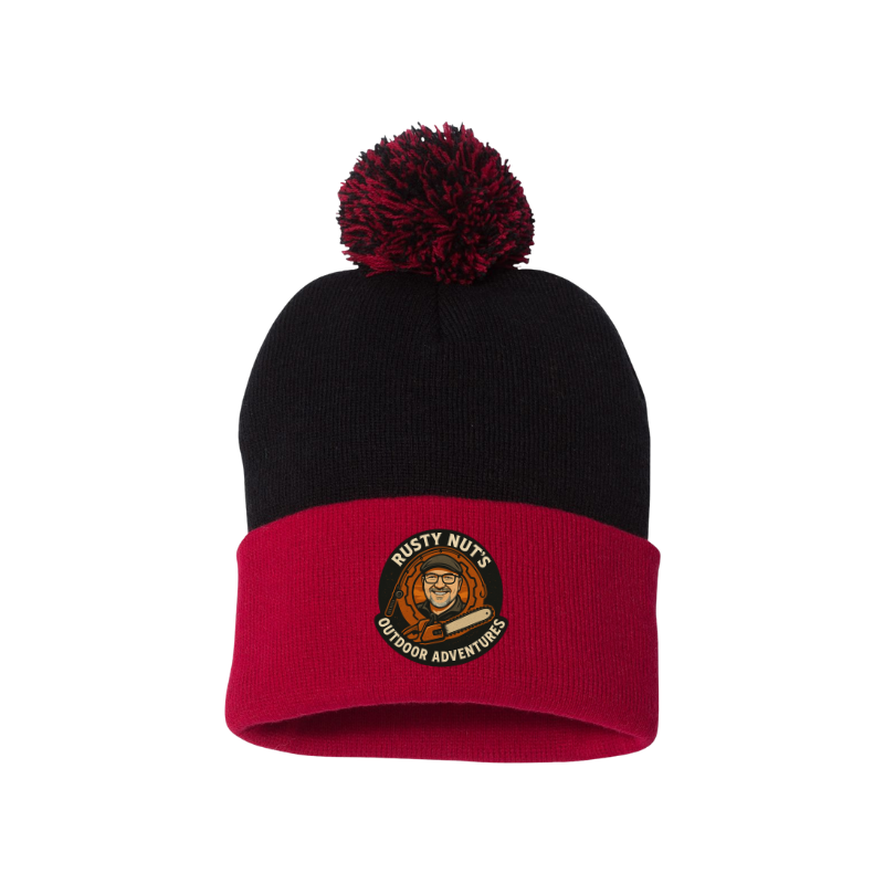 Rusty Nut's Outdoor Adventures Pom-Pom Beanie