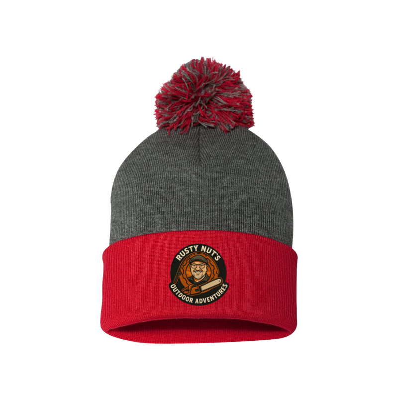 Rusty Nut's Outdoor Adventures Pom-Pom Beanie