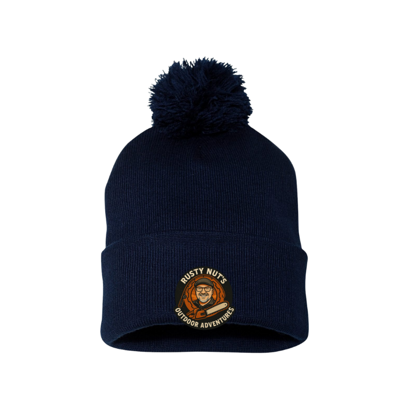 Rusty Nut's Outdoor Adventures Pom-Pom Beanie