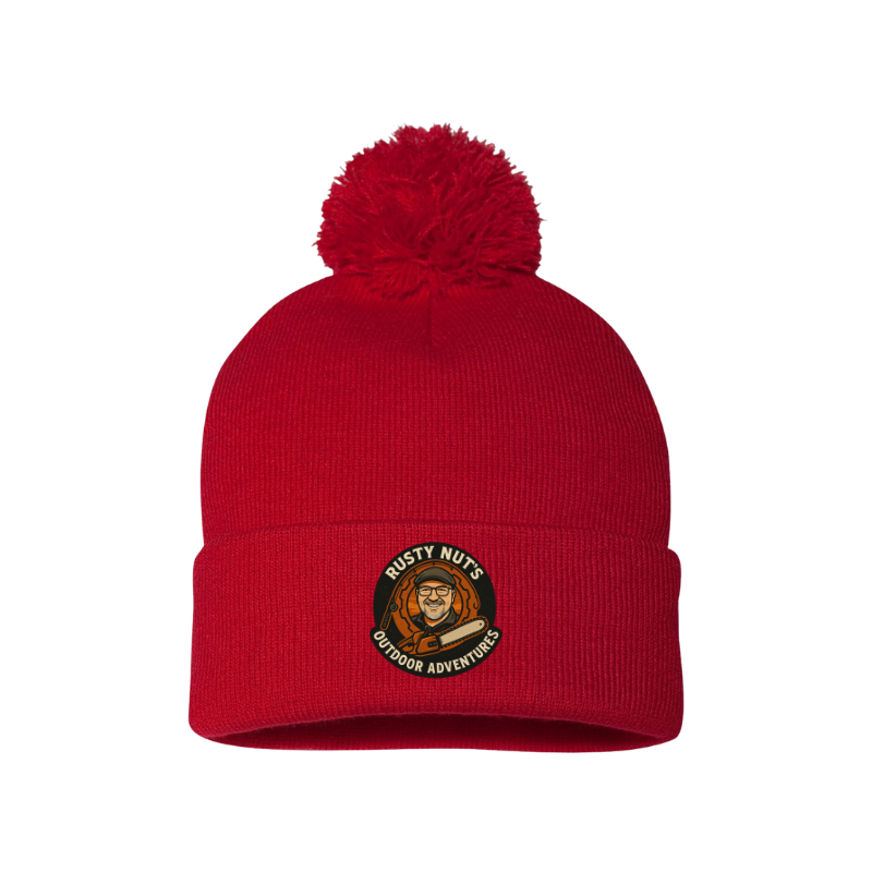 Rusty Nut's Outdoor Adventures Pom-Pom Beanie