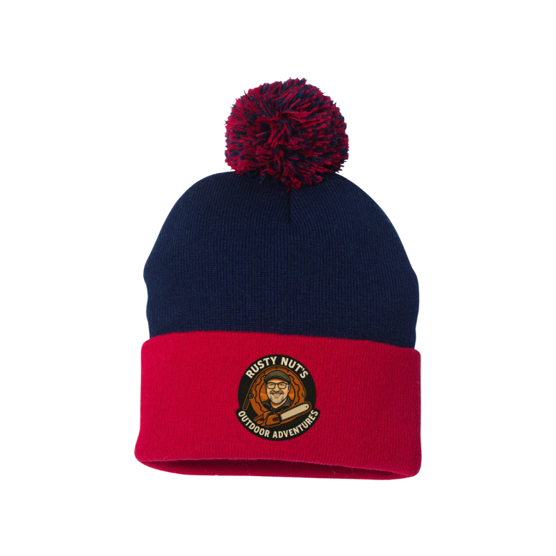 Rusty Nut's Outdoor Adventures Pom-Pom Beanie