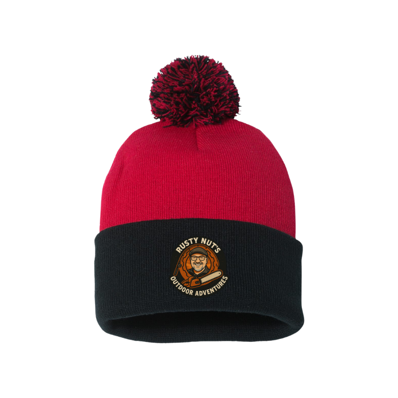Rusty Nut's Outdoor Adventures Pom-Pom Beanie