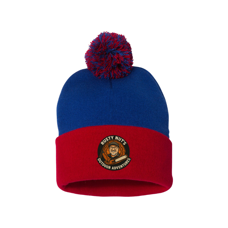 Rusty Nut's Outdoor Adventures Pom-Pom Beanie