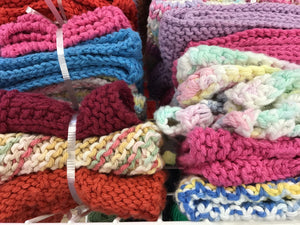 Hand knit dishcloths